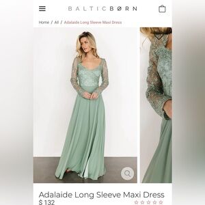 Adalaide Long Sleeve Maxi Dress | Dusty Sage